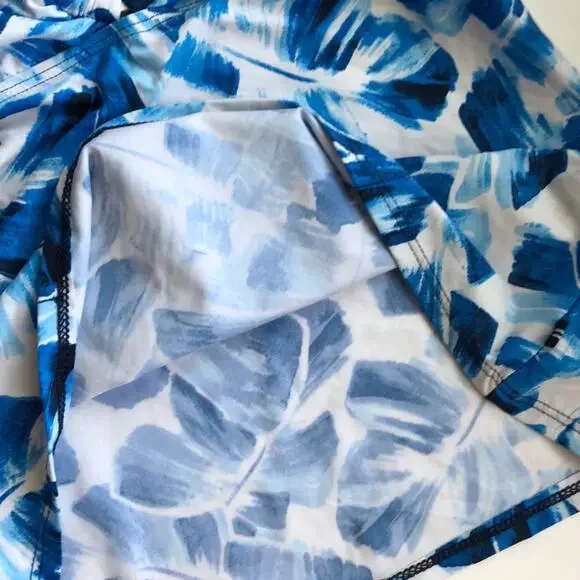 NWT Nautica Blue and White Tankini Swim Top - Picture 4 of 7